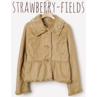 ストロベリーフィールズ(STRAWBERRY-FIELDS)のストロベリーフィールズ【美品】フレア ムートン ジャケット アウター(ブルゾン)