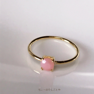 小さな小さなピンクオパールリング☆*:.｡. (リング)