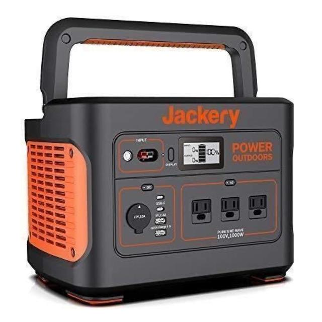 2022春夏新作】 即発送Jackeryポータブル電源1000 278400mAh/1002Wh