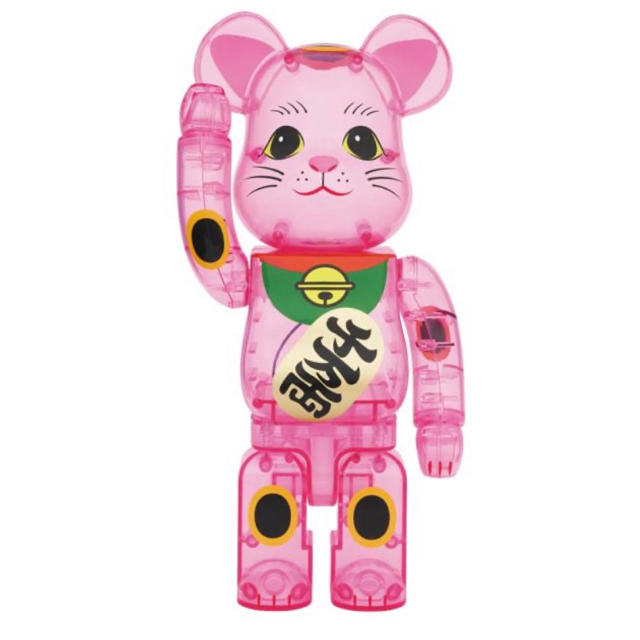 MEDICOM TOY(メディコムトイ)のBE@RBRICK 招き猫 桃色透明 400% 新品未開封  エンタメ/ホビーのフィギュア(その他)の商品写真