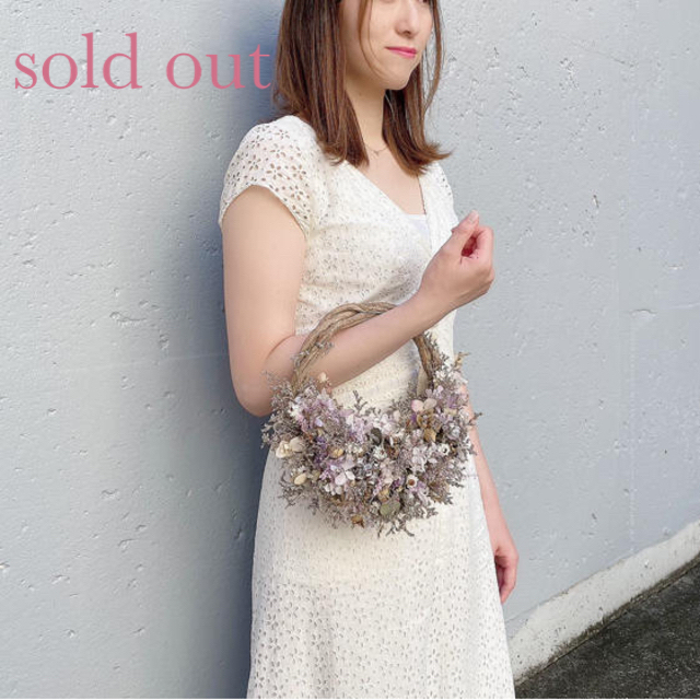 sold out！【限定1個】小花がちりばめられたリースブーケドライフラワーブーケ