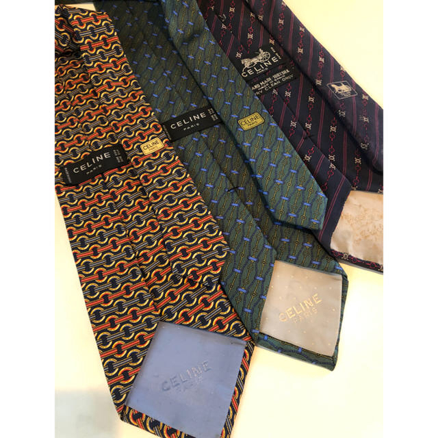 HERMES&セリーヌ ネクタイ 3本セット ネクタイ 小物 メンズ 特売割
