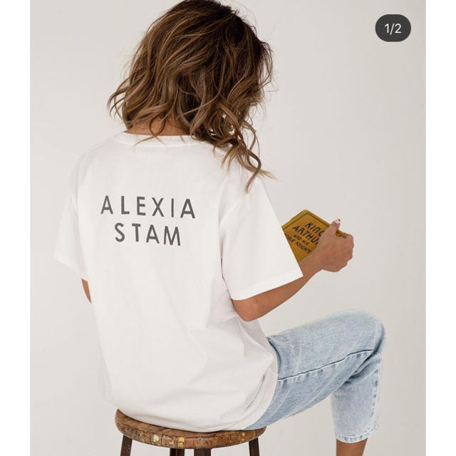 ALEXIA STAM(アリシアスタン)のALEXIA STAM バックロゴTシャツ 新品 レディースのトップス(Tシャツ(半袖/袖なし))の商品写真