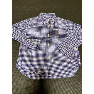 ポロラルフローレン(POLO RALPH LAUREN)のラルフローレン　定番ネイビーチェックシャツ　2T(ブラウス)