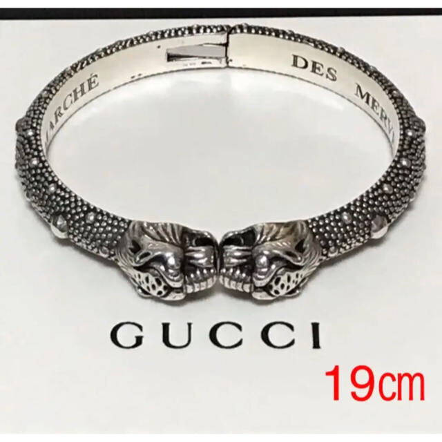 Gucci Gucci グッチ タイガーヘッド シルバー バングル ブレスレット サイズ19の通販 By クミッキー S Shop グッチならラクマ