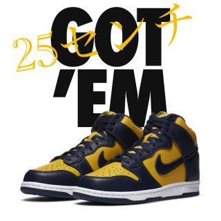 ナイキ(NIKE)のNike  dunk high  Maize and blue 25センチ(スニーカー)