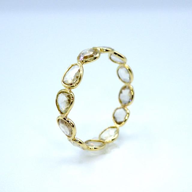  ローズカット ダイヤモンド フルエタニティー リング サイズ10 レディースのアクセサリー(リング(指輪))の商品写真