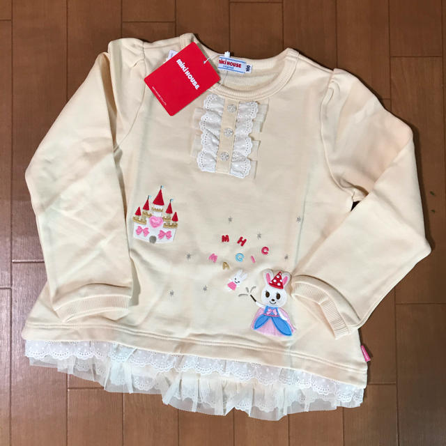 mikihouse(ミキハウス)の【新品】ミキハウス トレーナー 100 キッズ/ベビー/マタニティのキッズ服女の子用(90cm~)(Tシャツ/カットソー)の商品写真