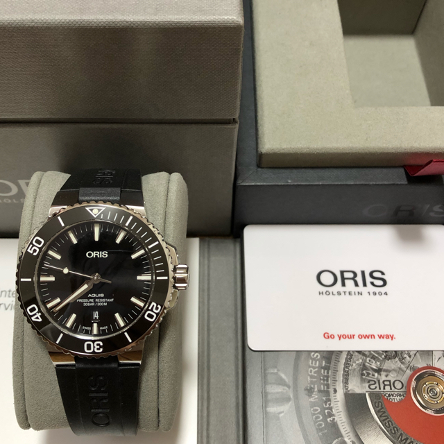 時計美品‼️ORIS オリス アクイス デイト ブラック43.5mm