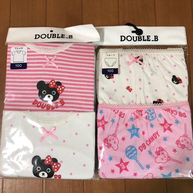 DOUBLE.B(ダブルビー)の【新品】ミキハウス ダブルB 肌着 パンツ 100 キッズ/ベビー/マタニティのキッズ服女の子用(90cm~)(下着)の商品写真