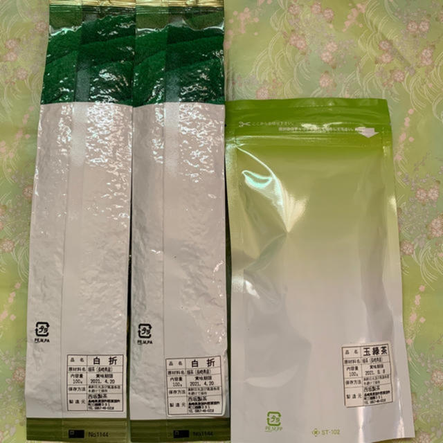 玉緑茶100g 白折100g×2本 緑茶 そのぎ茶 日本茶 長崎県産 食品/飲料/酒の飲料(茶)の商品写真