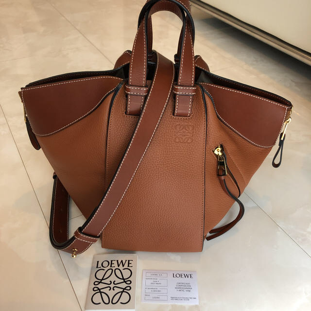 【美品】LOEWE ハンモック　スモール　タン