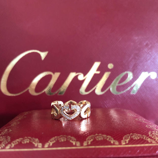 カルティエ(Cartier)の♡正規品♡最終値下げカルティエ  Cハートダイヤリング　PG 18K 49 9(リング(指輪))