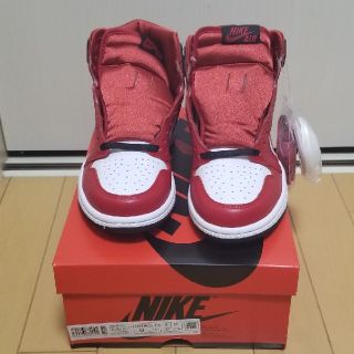 ナイキ(NIKE)のNIKE WMNS AIR JORDAN 1 HIGH OG  サテンレッド(スニーカー)