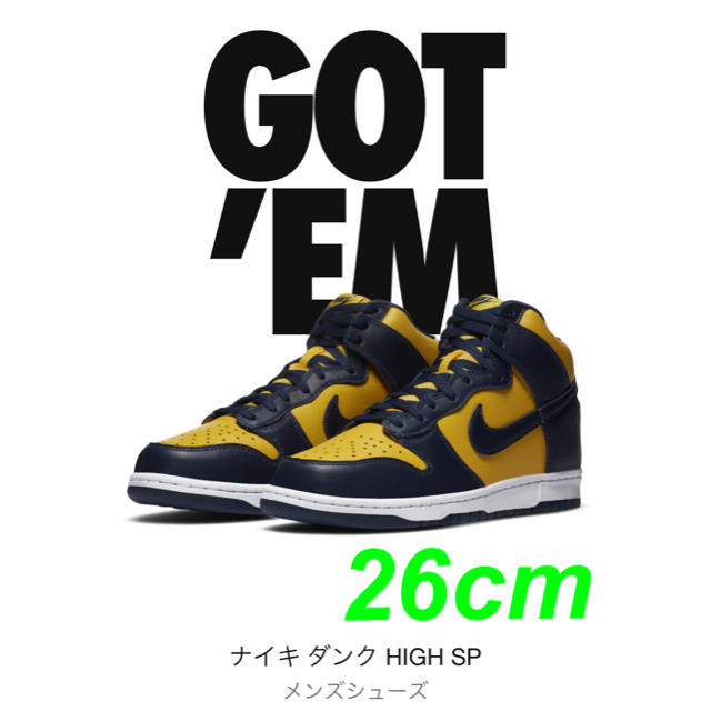 人気TOP NIKE DUNK HI SP MICHIGAN 26 cm メンズ tripkicks.com
