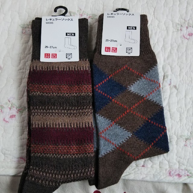 UNIQLO(ユニクロ)のメンズ レギュラーソックス２足セット  ユニクロ メンズのレッグウェア(ソックス)の商品写真