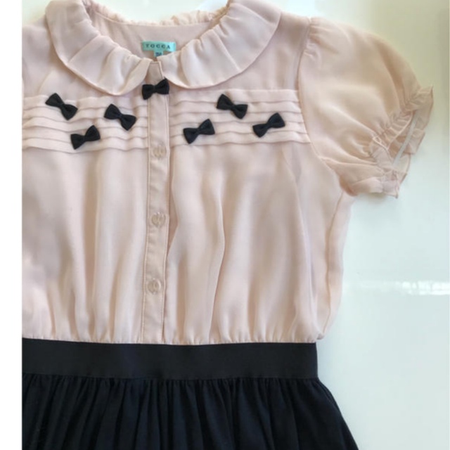 TOCCA(トッカ)のTOCCA ピンクベージュ系　上品なシフォンワンピース　150 キッズ/ベビー/マタニティのキッズ服女の子用(90cm~)(ワンピース)の商品写真