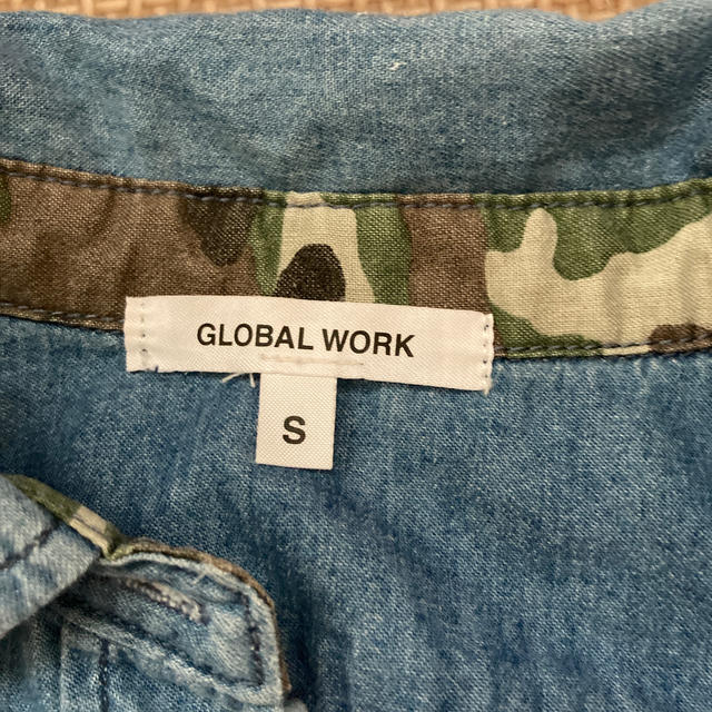 GLOBAL WORK(グローバルワーク)の【global work】デニムシャツワンピース　S キッズ/ベビー/マタニティのキッズ服女の子用(90cm~)(ワンピース)の商品写真