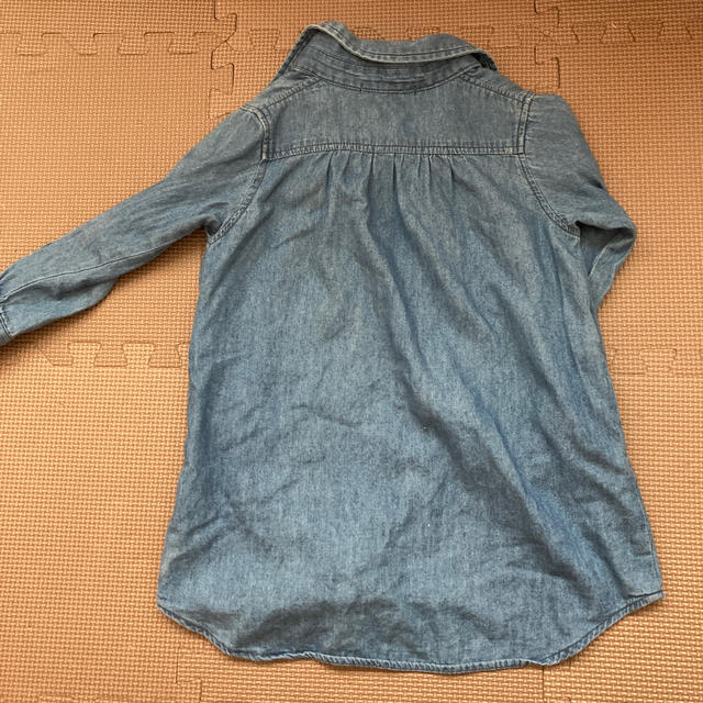 GLOBAL WORK(グローバルワーク)の【global work】デニムシャツワンピース　S キッズ/ベビー/マタニティのキッズ服女の子用(90cm~)(ワンピース)の商品写真