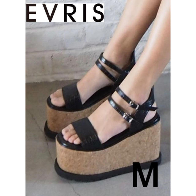 EVRIS(エヴリス)のEVRIS クロコストラップウエッジサンダル 【お値下げ】 レディースの靴/シューズ(サンダル)の商品写真
