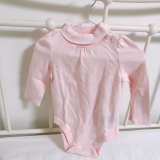 ベビーギャップ(babyGAP)の新品未使用  babyGAP タートルネックボディシャツ 70 ピンク(ロンパース)