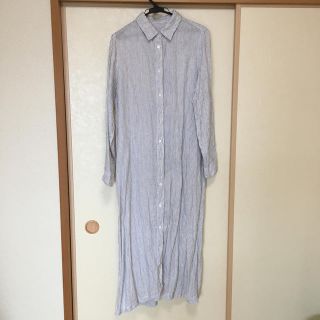 ネストローブ(nest Robe)のnest Robe ストライプシャツワンピース(ロングワンピース/マキシワンピース)