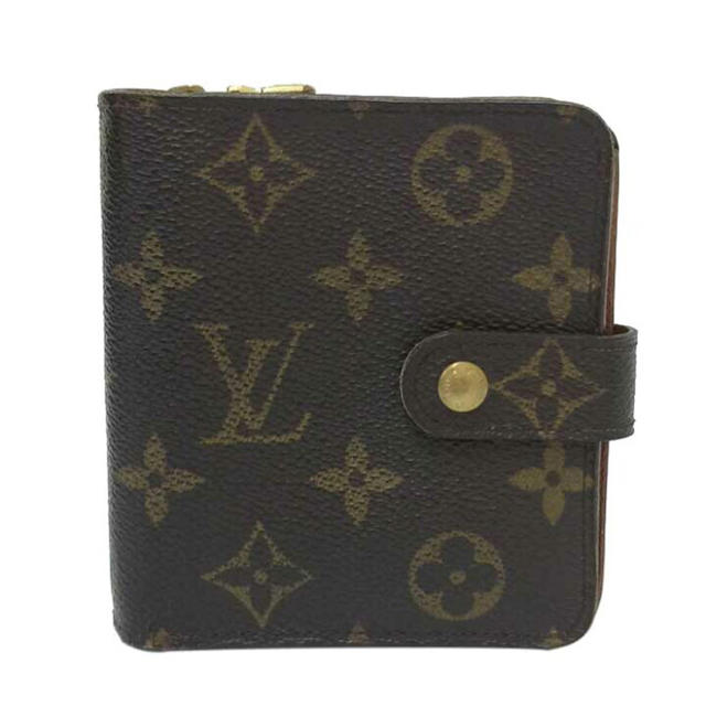 ファッション小物ルイヴィトン LOUIS VUITTON コンパクトジップ モノグラム 二つ折り