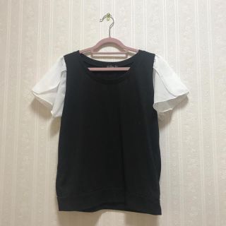 シマムラ(しまむら)の袖シフォン　カットソー　半袖(カットソー(半袖/袖なし))