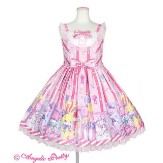 アンジェリックプリティー(Angelic Pretty)のangelic pretty toy doll box ジャンスカ　ピンク(ひざ丈ワンピース)