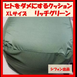 【※使用方法注意!笑】人をダメにする クッション XL グリーン 新品 未使用 (ビーズソファ/クッションソファ)