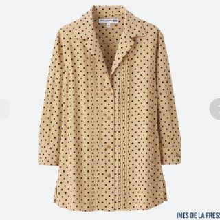 ユニクロ(UNIQLO)の専用出品☆レーヨンタックプリントブラウス 3XLサイズ(シャツ/ブラウス(長袖/七分))