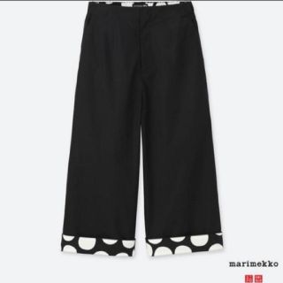 マリメッコ(marimekko)のmarimekko×UNIQLO ワイドクロップドパンツ(クロップドパンツ)