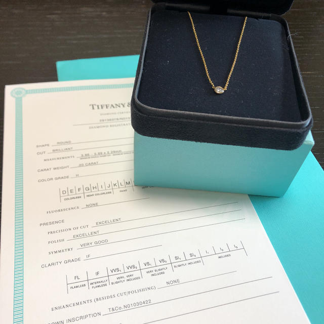 Tiffany ティファニー　バイザヤード　ダイヤ0.2ct.  18K YG