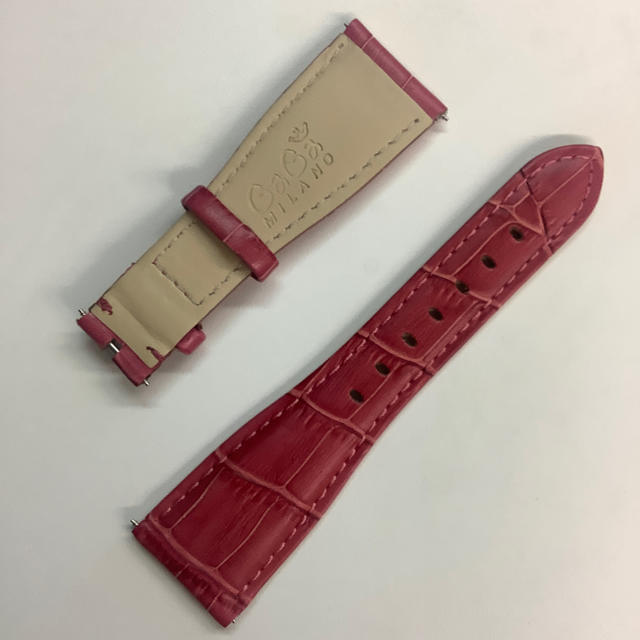 GaGa MILANO(ガガミラノ)のガガミラノ　交換ベルト　48mmケース用　バラ色 ローズ色 メンズの時計(レザーベルト)の商品写真