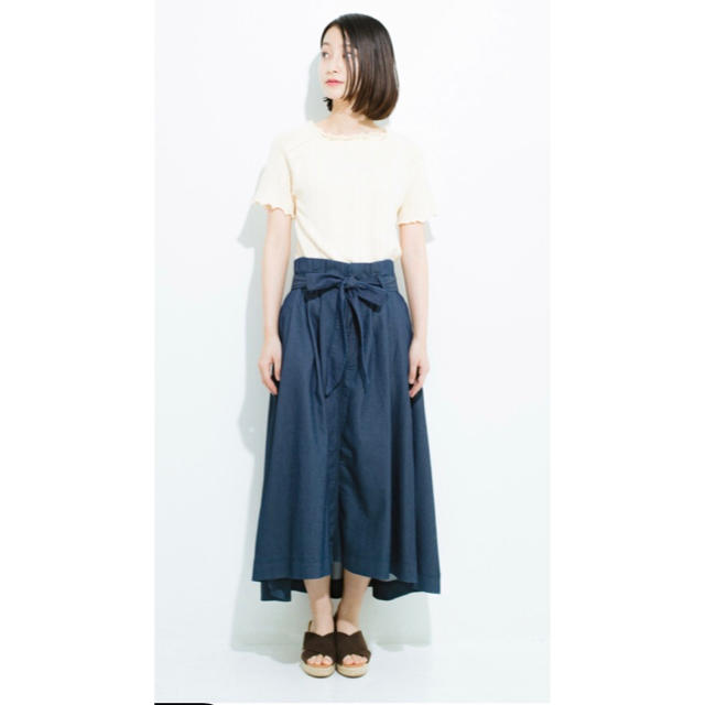 【新品】定価14000円+税　Mサイズ　ウエストリボンのペーパーバッグスカート