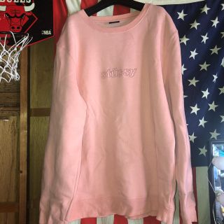 ステューシー(STUSSY)のSTUSSY 3Dロゴ トレーナー スウェット ピンク(スウェット)