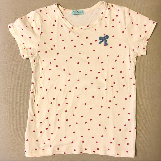 hakka kids(ハッカキッズ)のhakka kids★ドット柄水玉Tシャツ★１３０ キッズ/ベビー/マタニティのキッズ服女の子用(90cm~)(Tシャツ/カットソー)の商品写真