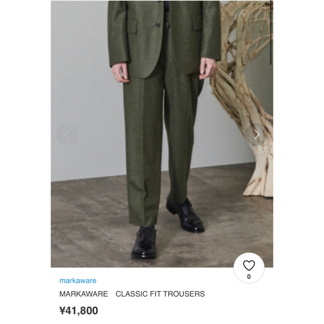 markaware 2019AW CLASSIC FIT TROUSERS ピックアップ特集 28%割引
