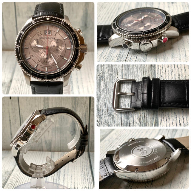 BURBERRY - 【動作OK】BURBERRY バーバリー BU7600 腕時計 クロノ