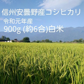 農家のお米 信州安曇野産コシヒカリ900g (約6合)白米(米/穀物)