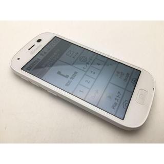 フジツウ(富士通)のSIMフリー ドコモ らくらくスマートフォン4 F-04J ホワイト美品320(スマートフォン本体)