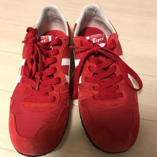 オニツカタイガー(Onitsuka Tiger)の赤　スニーカー　レディース(スニーカー)