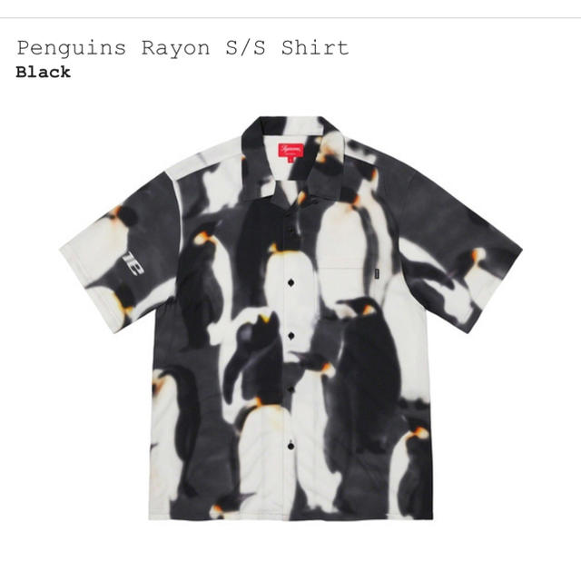 Supreme Penguins Rayon S/S Shirt Black 2