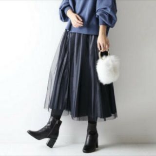 Spick & Span - スピックアンドスパン チュールスカート サテン