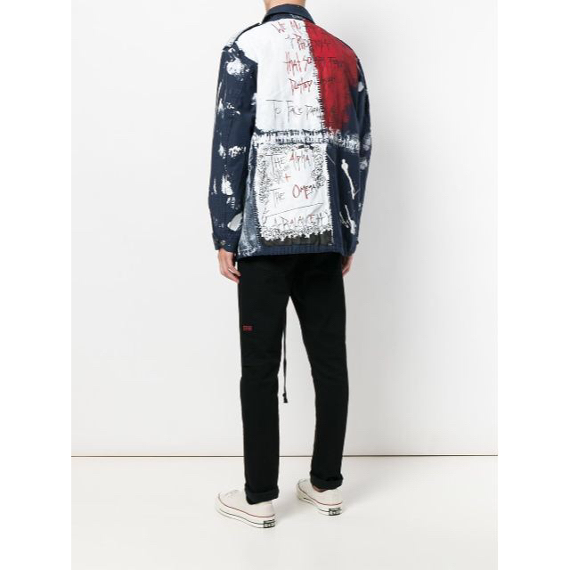 超人気新品 BALMAIN L M ジャケット M-65 リアルペイント フェイス