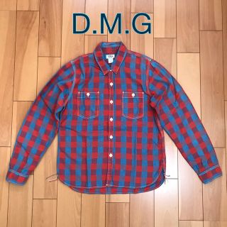 ドミンゴ(D.M.G.)のD.M.G.(ドミンゴ)ギンガムチェックレッド✖️ブルー長袖シャツ(シャツ/ブラウス(長袖/七分))