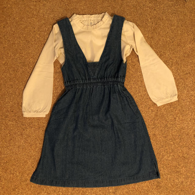 MARKEY'S(マーキーズ)のmarkey's  デニムジャンパースカート  キッズ/ベビー/マタニティのキッズ服女の子用(90cm~)(ワンピース)の商品写真