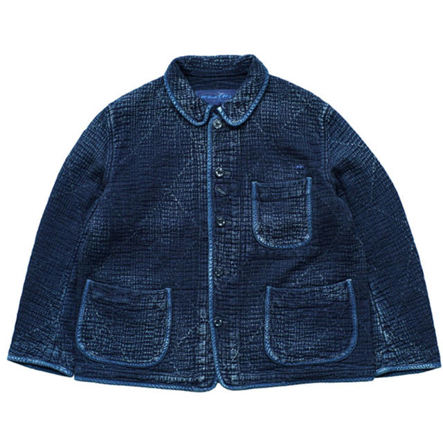 porterclassic SASHIKO FRENCH JACKET BLUE