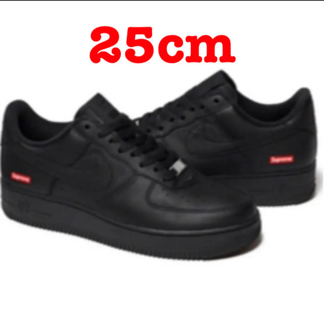 Supreme(シュプリーム)のSupreme Nike Air Force 1 black 25cm レディースの靴/シューズ(スニーカー)の商品写真