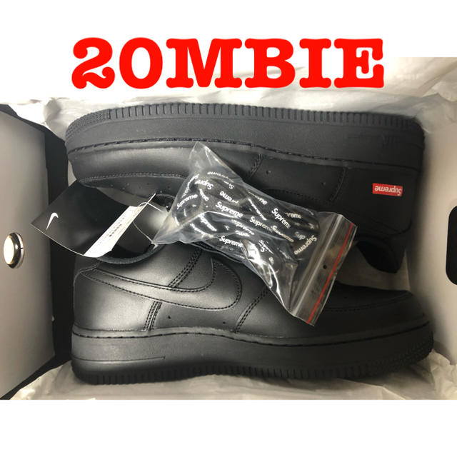 Supreme(シュプリーム)のSupreme Nike Air Force 1 black 25cm レディースの靴/シューズ(スニーカー)の商品写真
